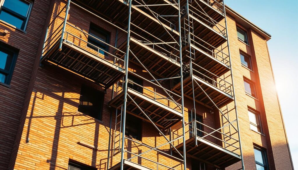 Vaste gevelsteiger voor bouwprojecten